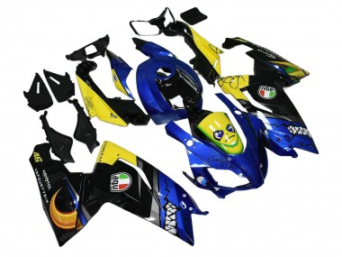 Billigste Aprilia RS125 Motorrad Verkleidung 2006-2011 - Blau Gelb Schwarz Hai