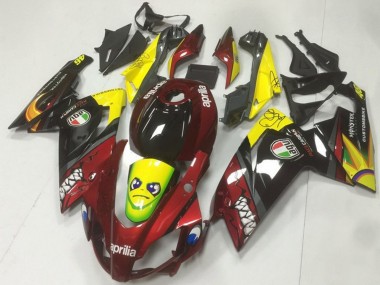 Billigste Aprilia RS125 Motorrad Verkleidung 2006-2011 - Rot Gelb Schwarz Hai