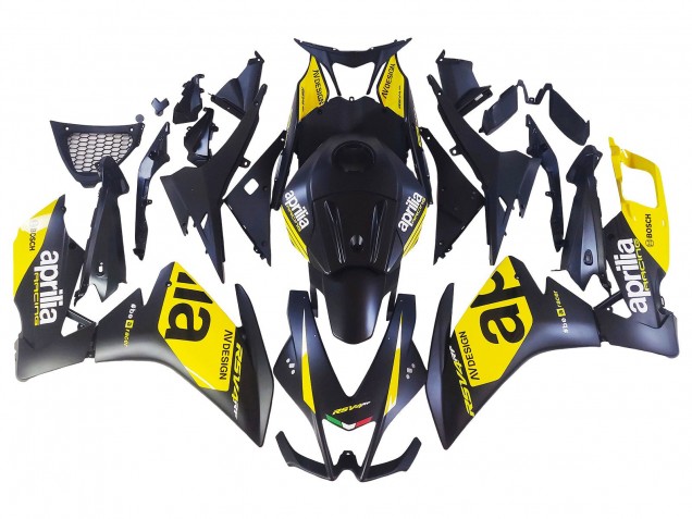 Billigste Aprilia RS4 50 125 Motorrad Verkleidung 2012-2018 - Gelb Matt Schwarz