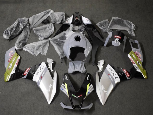 Billigste Aprilia RS4 50 125 Motorrad Verkleidung 2012-2018 - Weiss Silber Grau Schwarz