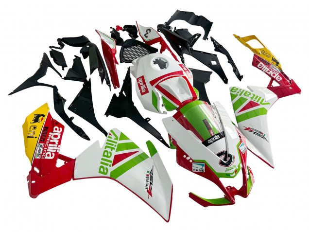 Billigste Aprilia RS4 50 125 Motorrad Verkleidung 2012-2018 - Weiss Rot Grun Gelb Alitalia