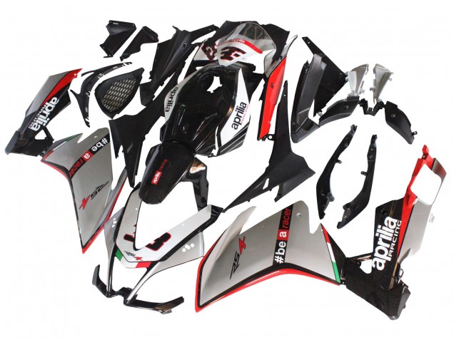 Billigste Aprilia RS4 50 125 Motorrad Verkleidung 2012-2018 - Silber Rot Glanzendes Schwarz