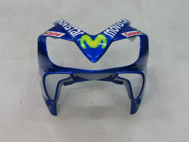 Billigste Honda CBR600 F4i Motorrad Verkleidung 2004-2007 - Blau Gelb Grun MoviStar