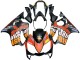 Billigste Honda CBR600 F4i Motorrad Verkleidung 2004-2007 - Matt Schwarz Orange Rossi