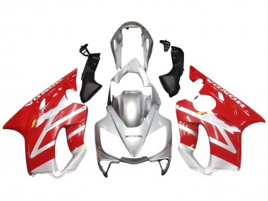 Billigste Honda CBR600 F4i Motorrad Verkleidung 2004-2007 - Silber Rot