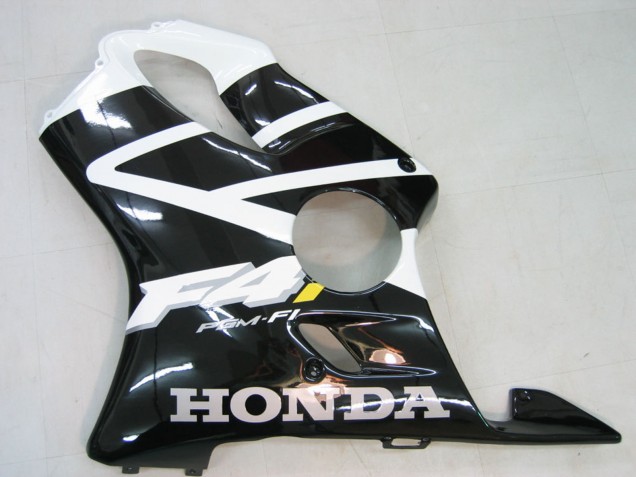 Billigste Honda CBR600 F4i Motorrad Verkleidung 2004-2007 - Weiss Glanzendes Schwarz