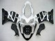 Billigste Honda CBR600 F4i Motorrad Verkleidung 2004-2007 - Weiss Glanzendes Schwarz