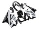 Billigste Honda CBR600 F4i Motorrad Verkleidung 2004-2007 - Weiss Glanzendes Schwarz