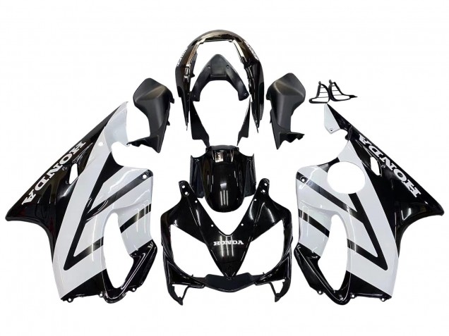 Billigste Honda CBR600 F4i Motorrad Verkleidung 2004-2007 - Weiss Glanzendes Schwarz