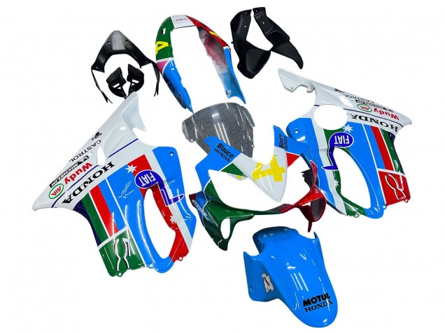 Billigste Honda CBR600 F4i Motorrad Verkleidung 2004-2007 - Weiss Blau Grun Rot