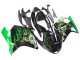 Billigste Honda CBR1100XX Blackbird Motorrad Verkleidung 1996-2007 - Glanzendes Schwarz Grun Flamme