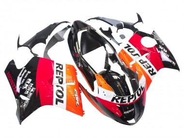 Billigste Honda CBR1100XX Blackbird Abs Motorrad Verkleidungen 1996-2007 - Orange Weiss Rot Glanzendes Schwarz Repsol