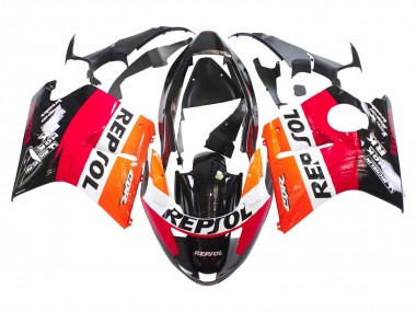 Billigste Honda CBR1100XX Blackbird Abs Motorrad Verkleidungen 1996-2007 - Orange Weiss Rot Glanzendes Schwarz Repsol