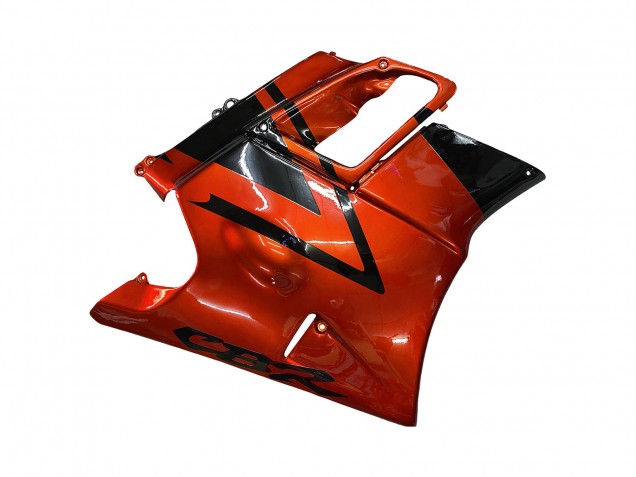 Billigste Honda CBR600 F2 Motorrad Verkleidung 1991-1994 - Orange Glanzendes Schwarz
