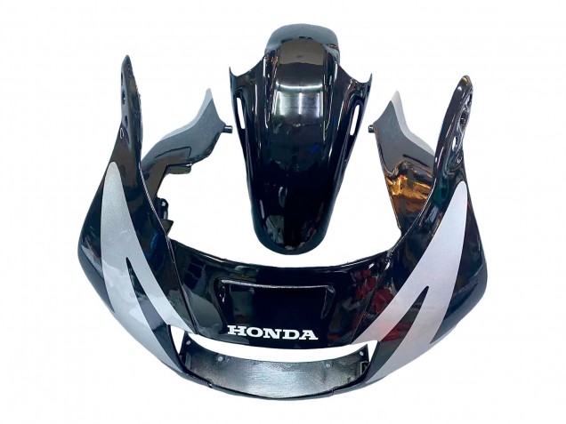 Billigste Honda CBR600 F2 Motorrad Verkleidung 1991-1994 - Silber Glanzendes Schwarz
