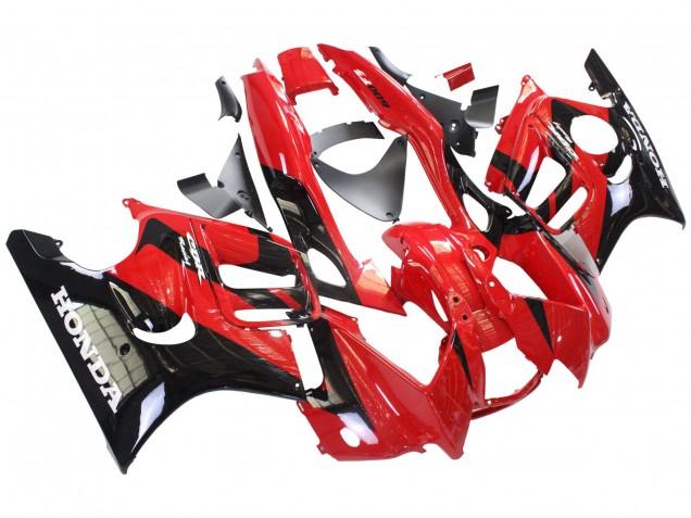 Billigste Honda CBR600 F3 Motorrad Verkleidung 1997-1998 - Rot Glanzendes Schwarz