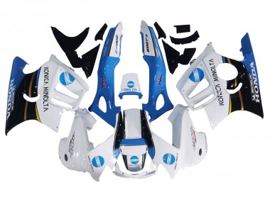 Billigste Honda CBR600 F3 Motorrad Verkleidung 1997-1998 - Weiss Blau Glanzendes Schwarz
