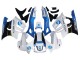 Billigste Honda CBR600 F3 Motorrad Verkleidung 1997-1998 - Weiss Blau Glanzendes Schwarz