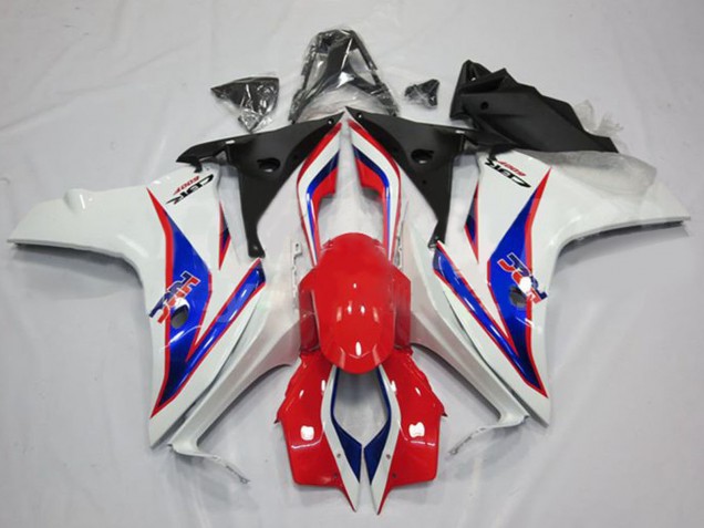 Billigste Honda CBR600F Motorrad Verkleidung 2011-2013 - Weiss Rot Blau HRC