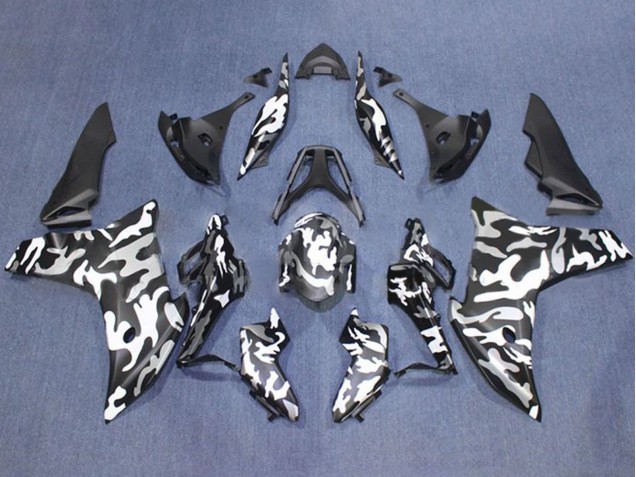 Billigste Honda CBR600F Motorrad Verkleidung 2011-2013 - Schwarz Weiss Camouflage