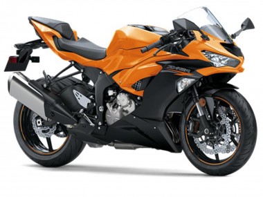 Billigste Kawasaki ZX6R Motorrad Verkleidung 2019-2022 - Orange Schwarz