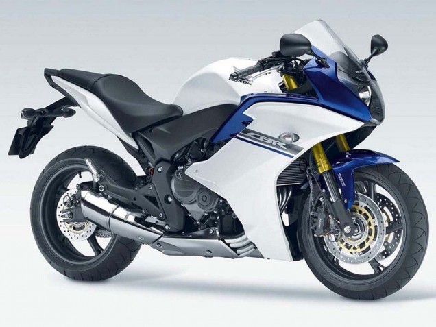 Billigste Honda CBR600F Motorrad Verkleidung 2011-2013 - Weiss Blau