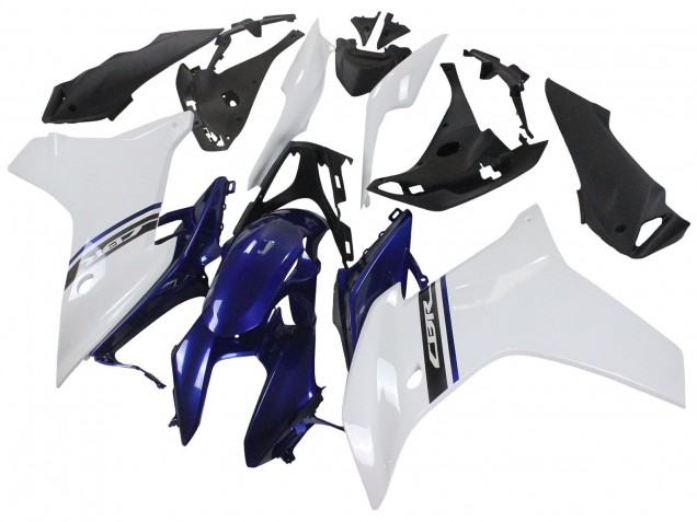 Billigste Honda CBR600F Motorrad Verkleidung 2011-2013 - Weiss Blau