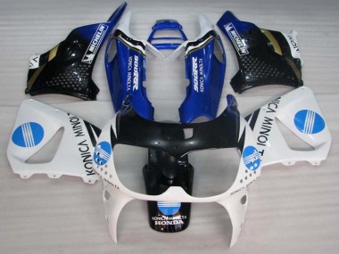 Billigste Honda CBR900RR 893 Motorrad Verkleidung 1994-1995 - Weiss Blau Glanzendes Schwarz Konica Minolta