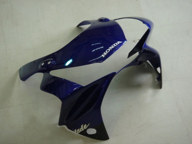 Billigste Honda CBR900RR 954 Motorrad Verkleidung Kit 2002-2003 - Blau Glanzendes Schwarz