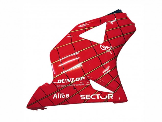 Billigste Honda CBR900RR 954 Motorrad Verkleidung 2002-2003 - Rot Dunkel Blau Dunlop