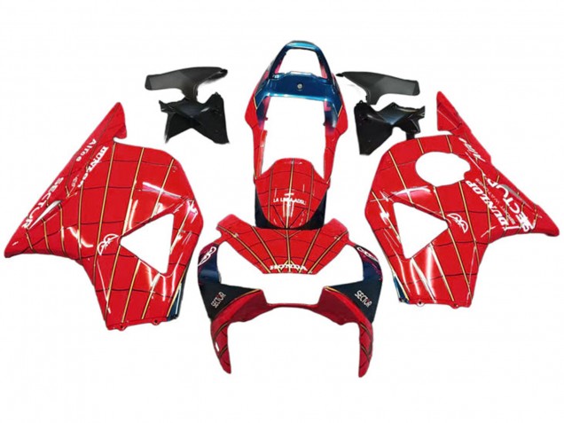 Billigste Honda CBR900RR 954 Motorrad Verkleidung 2002-2003 - Rot Dunkel Blau Dunlop