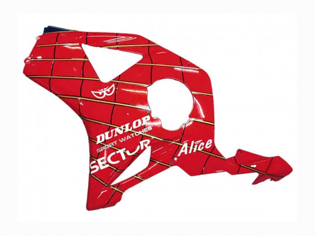 Billigste Honda CBR900RR 954 Motorrad Verkleidung 2002-2003 - Rot Dunkel Blau Dunlop