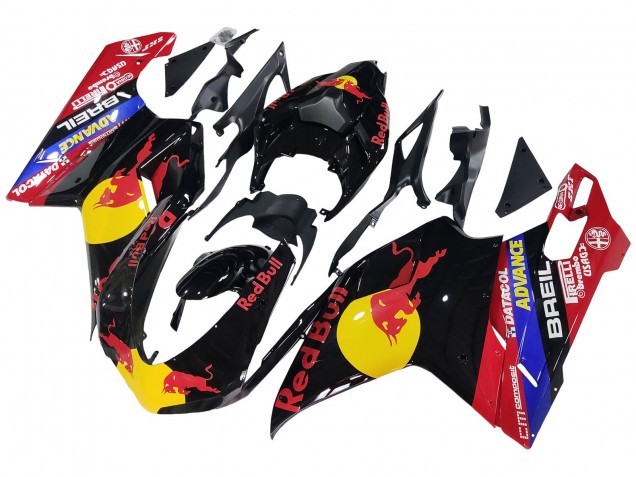 Billigste Ducati 848/1098/1198 Motorrad Verkleidung 2007-2014 - Glanzendes Schwarz Gelb Blau Red Bull