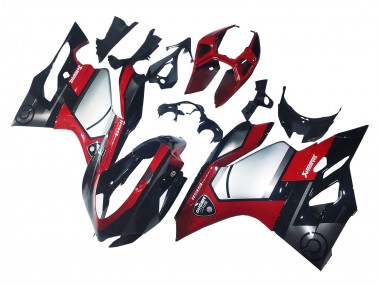 Billigste Ducati 1199 Motorrad Verkleidung 2011-2014 - Rot Silber Schwarz