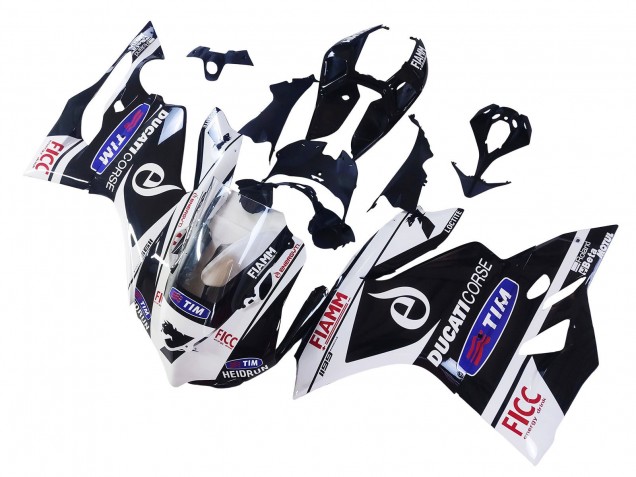 Billigste Ducati Panigale 899/1199 Motorrad Verkleidung 2011-2014 - Weiss Schwarz Blau Fiamm Ficc 7