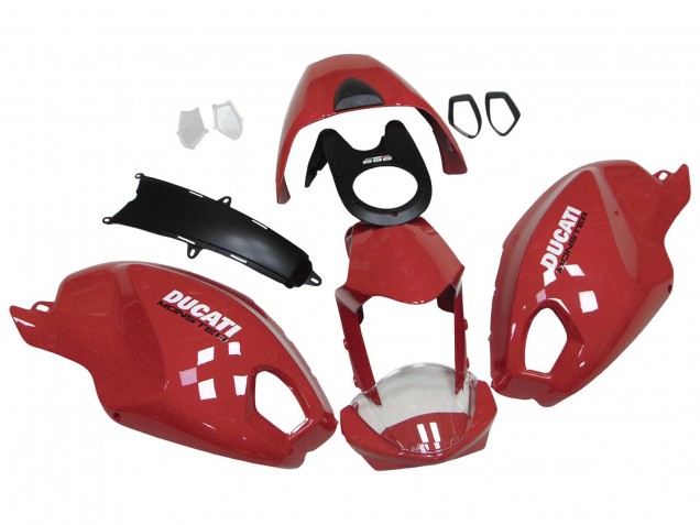 Billigste Ducati Monster 696 796 1100 1100S Motorrad Verkleidung 2008-2012 - Rot Weiss