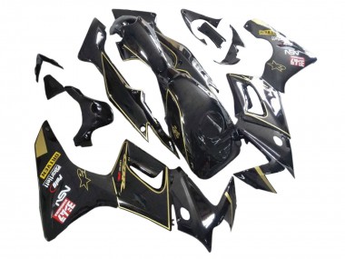 Billigste Honda CBR125R Motorrad Verkleidung 2002-2006 - Glanzendes Schwarz Gold