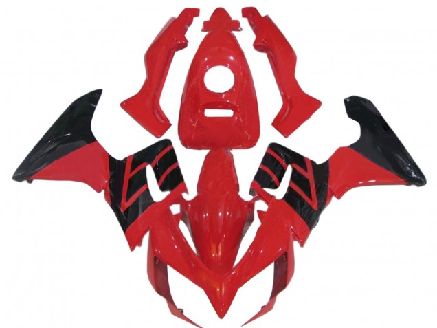 Billigste Honda CBR125R Motorrad Verkleidung 2002-2006 - Rot Glanzendes Schwarz Streifen