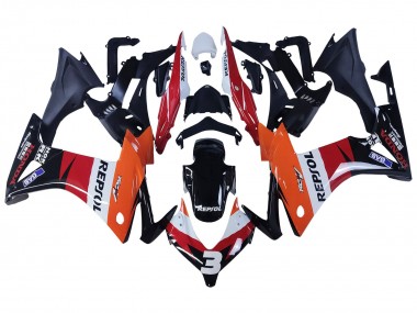 Billigste Honda CBR500R Motorrad Verkleidung 2013-2015 - Orange Weiss Rot Glanzendes Schwarz Repsol 3