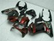 Billigste Kawasaki EX250 Motorrad Verkleidung 2008-2012 - Glanzendes Schwarz Kastanienbraun Rot