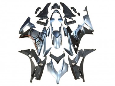 Billigste Honda CBR500R Motorrad Verkleidung Kit 2013-2015 - Silber Glanzendes Schwarz