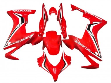 Billigste Honda CBR500R Motorrad Verkleidung 2013-2015 - Rot Weiss Schwarz Streifen