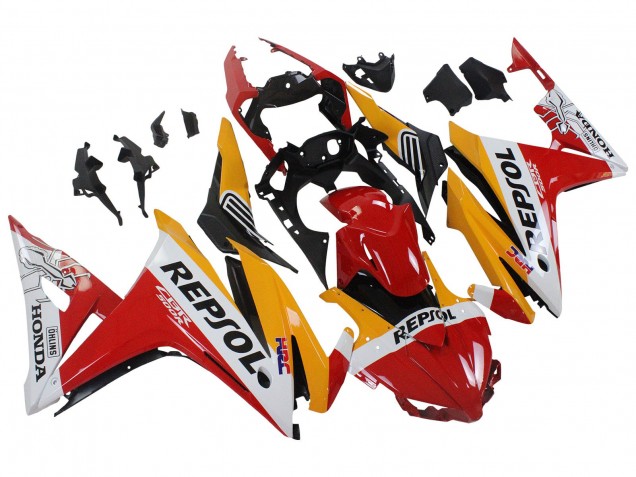 Billigste Honda CBR500R Motorrad Verkleidung 2016-2018 - Gelb Weiss Rot Repsol HRC