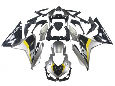 Billigste Honda CBR500R Motorrad Verkleidung 2022-2023 - Silber Gelb Glanzendes Schwarz