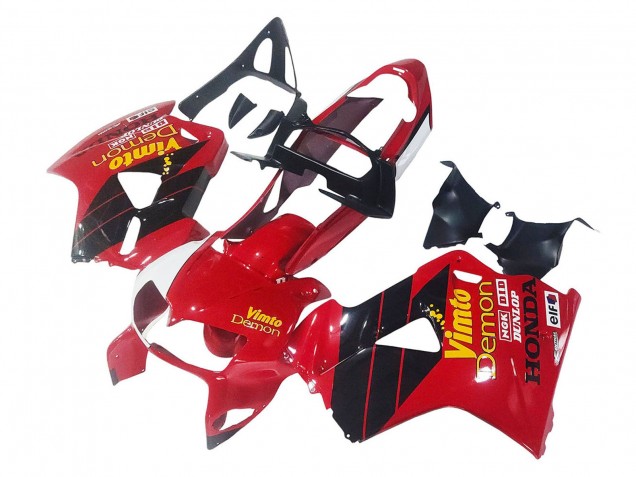 Billigste Honda VFR 800 Motorrad Verkleidung 1998-2001 - Rot Weiss Glanzendes Schwarz Vimto