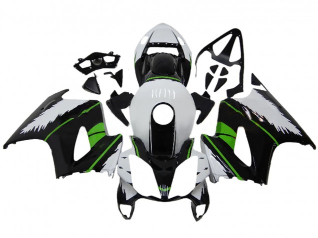 Billigste Honda VFR 800 Motorrad Verkleidung 2002-2013 - Weiss Grun Glanzendes Schwarz