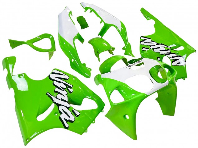 Billigste Kawasaki ZX7R Motorrad Verkleidung 1996-2003 - Weiss Grun