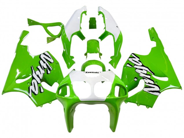 Billigste Kawasaki ZX7R Motorrad Verkleidung 1996-2003 - Weiss Grun