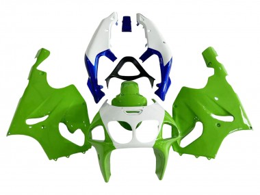 Billigste Kawasaki ZX7R Motorrad Verkleidung 1996-2003 - Weiss Grun Blau