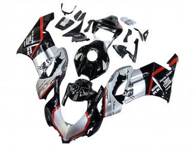 Billigste Honda CBR1000RR Motorrad Verkleidung 2004-2005 - Silber Glanzendes Schwarz Rot Streifen